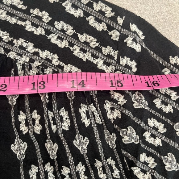 [S]Lou & Grey Black and White Embroidered Boho Tunic Blouse - Picture 8 of 9